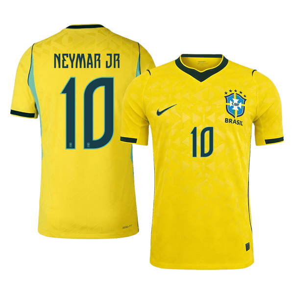Brazil NEYMAR JR. #10 Custom Player Version Home Soccer Jersey World Cup 2026 - original front view - SmartJerseys