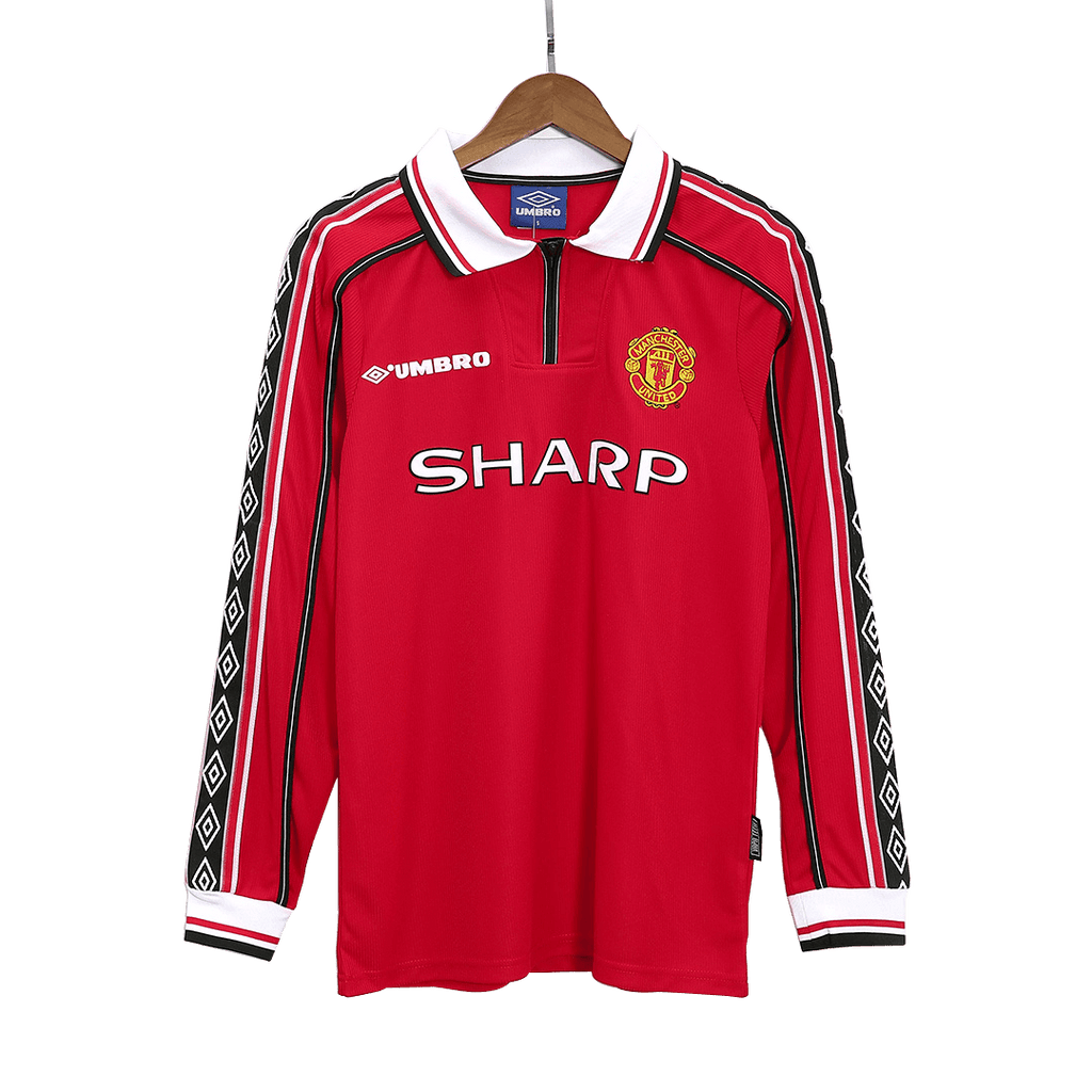Manchester United Retro Football Jerseys Home 1998/99 - Long Sleeve - Football Shirt | SmartJerseys | Official Quality