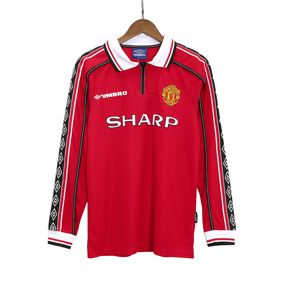 Manchester United Retro Football Jerseys Home 1998/99 - Long Sleeve - Football Shirt | SmartJerseys | Official Quality