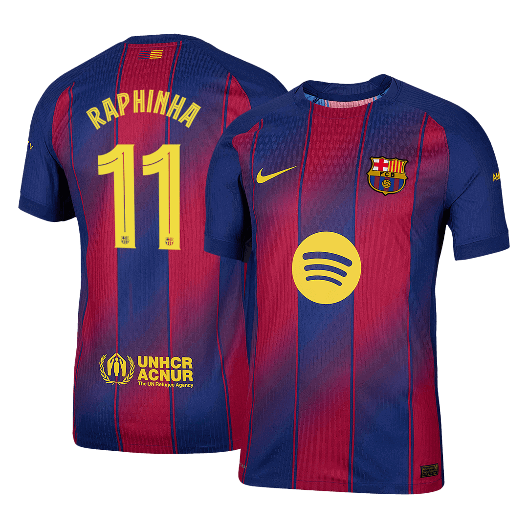 Barcelona RAPHINHA #11 Home Soccer Jersey Authentic 2025/26 - UCL Edition - Football Shirt | SmartJerseys | Official Quality