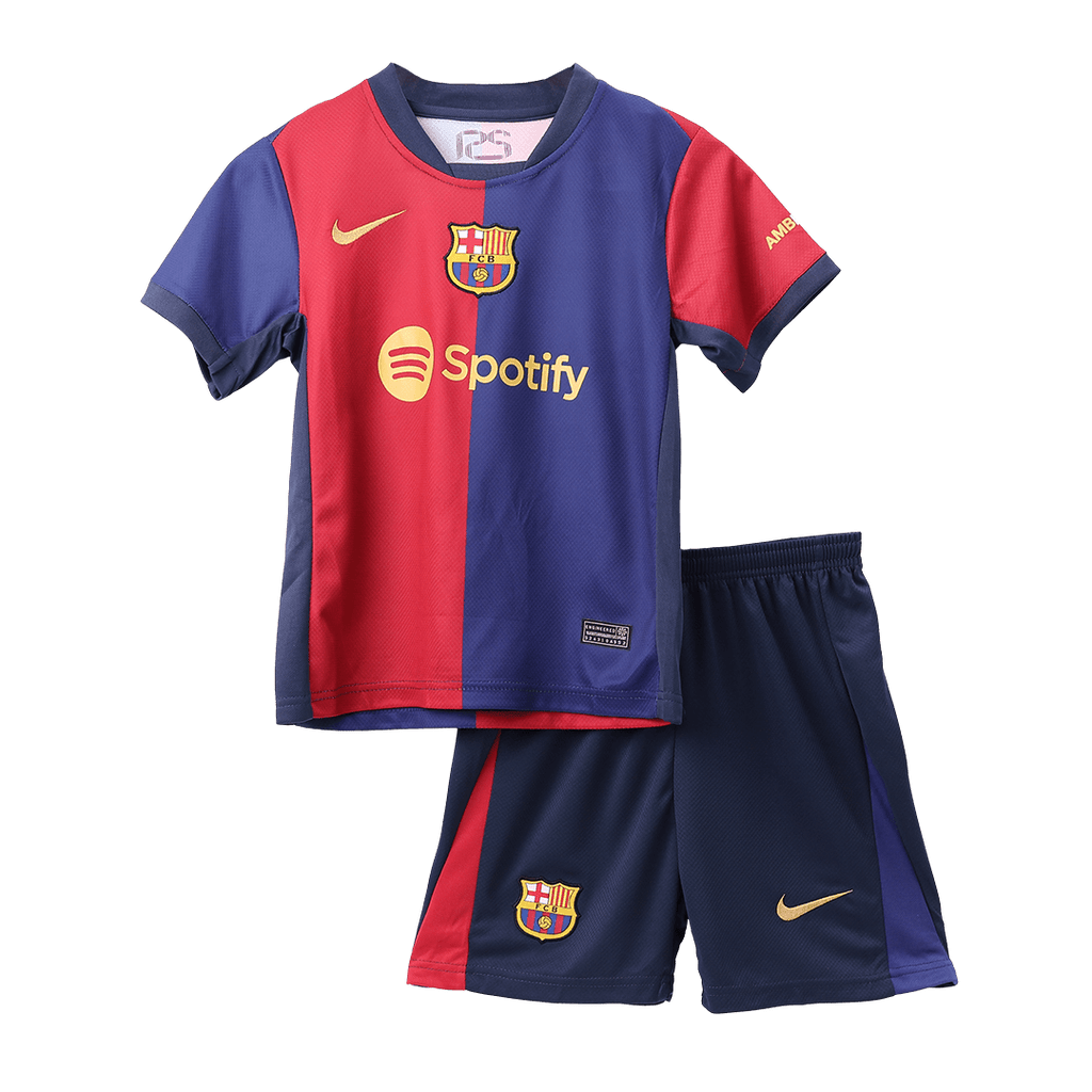 Barcelona Home Jersey Kit 2024/25 Kids(Jersey+Shorts)