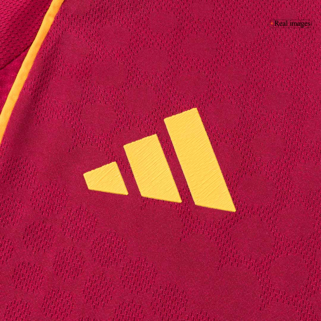 Camiseta de fútbol local de la Roma 25/26 auténtica, roja