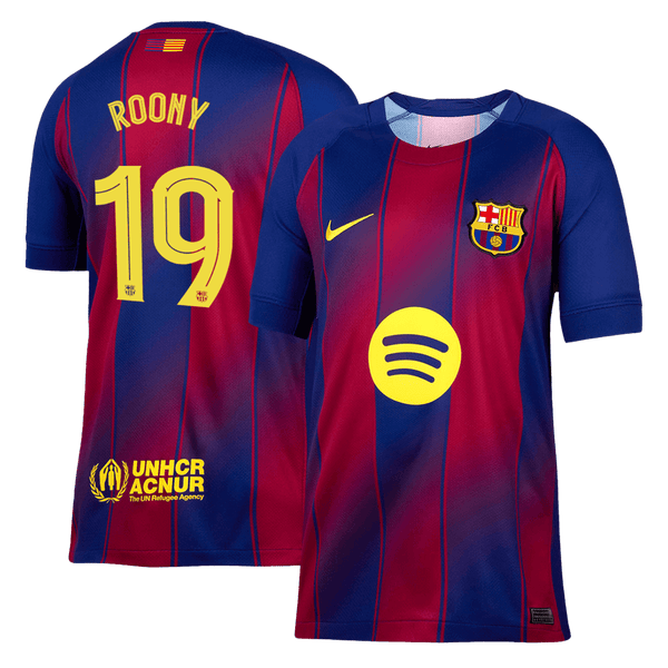 Barcelona ROONY #19 Home Soccer Jersey 2025/26 - UCL Edition - Football Shirt | SmartJerseys | Official Quality