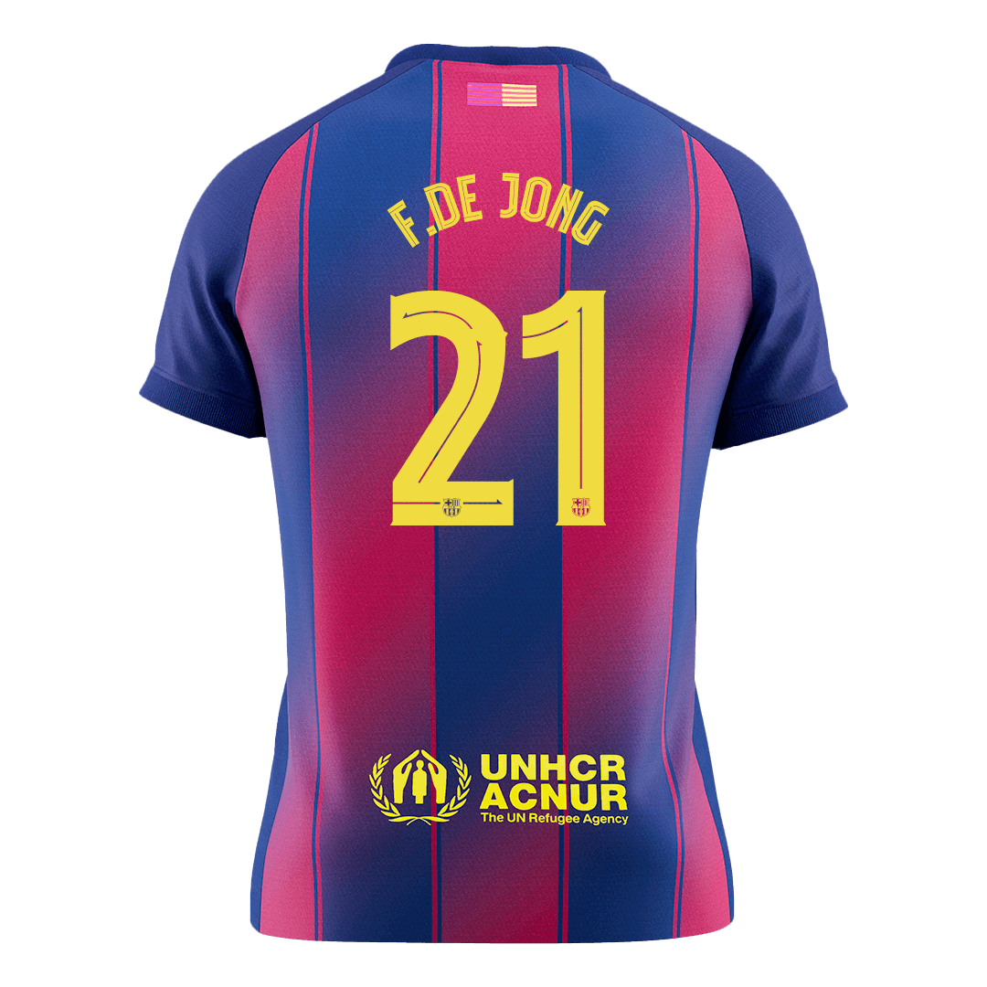 Camiseta de fútbol local del Barcelona F.DE JONG #21 2025/26 - Edición UCL