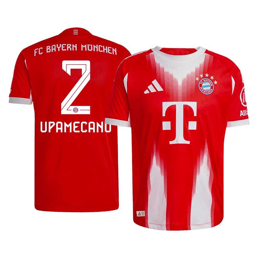 UPAMECANO #2 Authentic Bayern Munich Home Soccer Jersey 2025/26 Red - Football Shirt | SmartJerseys | Official Quality