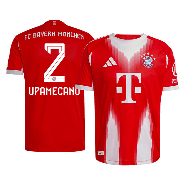 UPAMECANO #2 Authentic Bayern Munich Home Soccer Jersey 2025/26 Red - Football Shirt | SmartJerseys | Official Quality