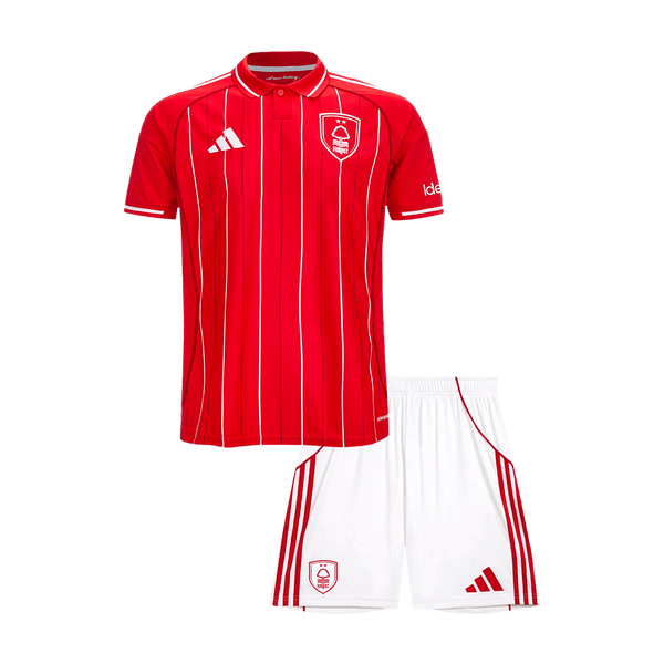 Kid's Nottingham Forest Home Jersey Kit(Jersey+Shorts) 25/26 Red - Football Shirt | SmartJerseys | Official Quality