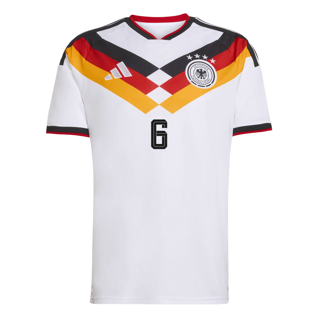 KIMMICH #6 Germany Home Soccer Jersey World Cup 2026 White