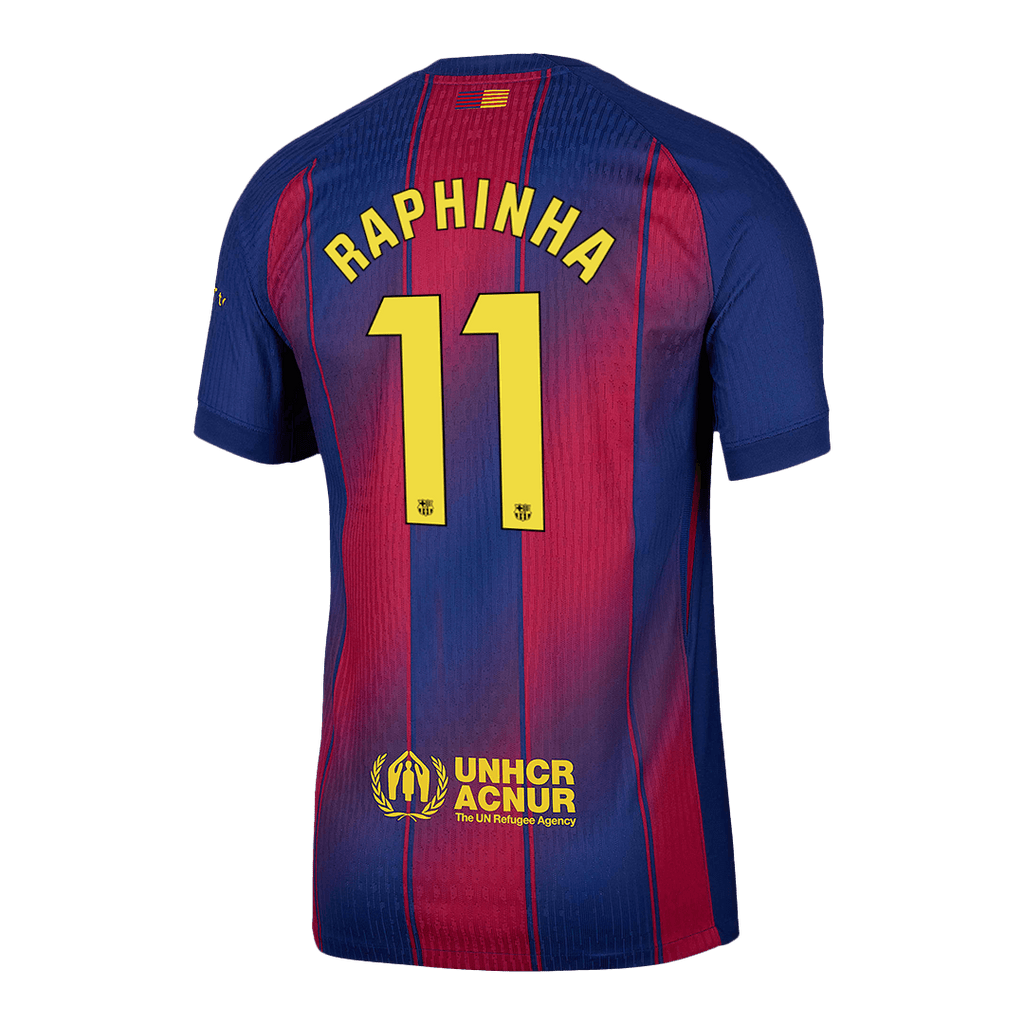 Barcelona RAPHINHA #11 Home Soccer Jersey Authentic 2025/26