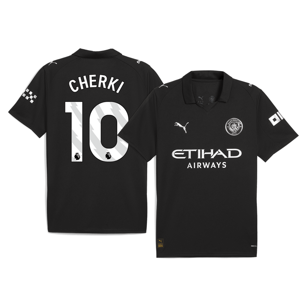 Manchester City CHERKI #10 Away Soccer Jersey 2025/26 - Football Shirt | SmartJerseys | Official Quality