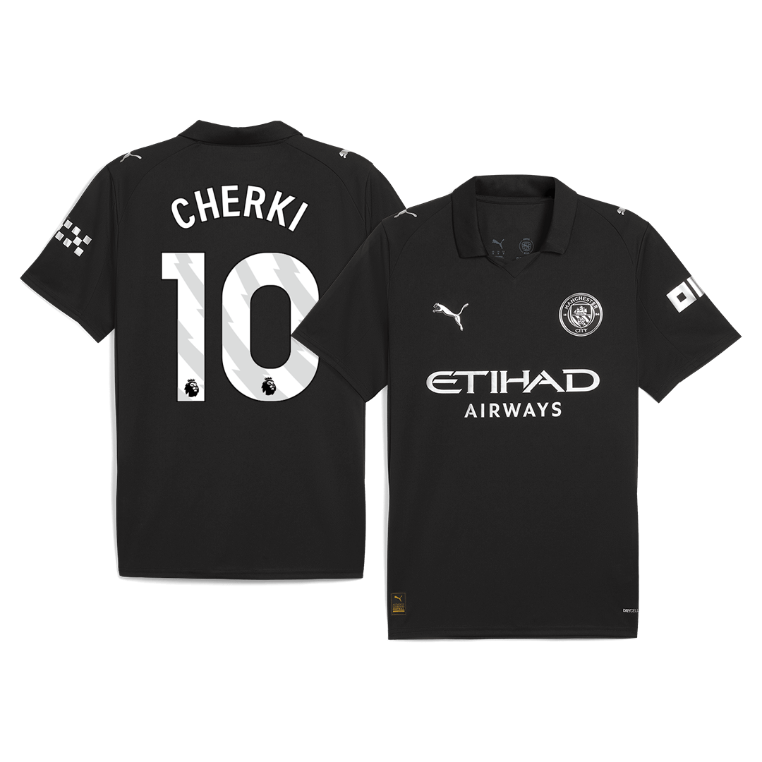 Manchester City CHERKI #10 Away Soccer Jersey 2025/26 - Football Shirt | SmartJerseys | Official Quality