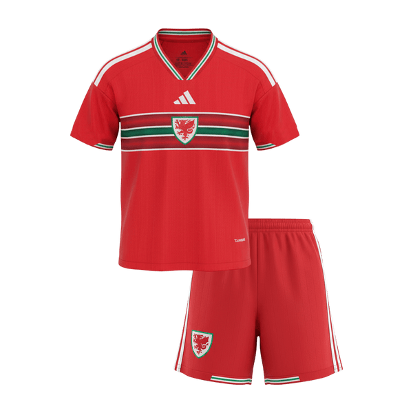 Kid's Wales Home Soccer Jersey Kit(Jersey+Shorts) World Cup 2026 Red - Football Shirt | SmartJerseys | Official Quality
