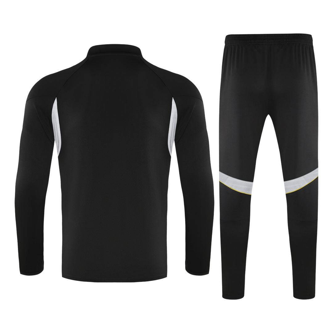 Sudadera con cremallera del Real Madrid para niño (camiseta y pantalón) talla 25/26, color negro