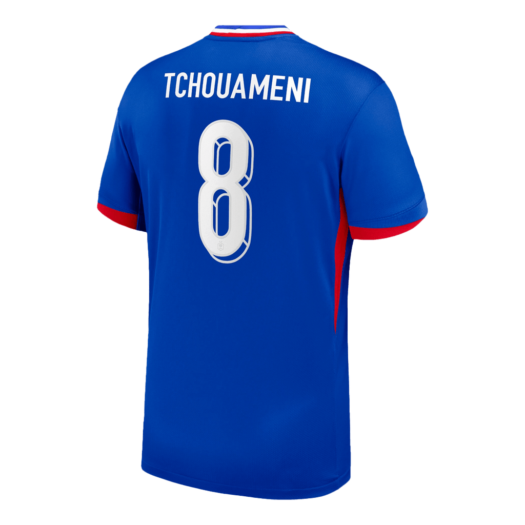 Maillot domicile de l'équipe de France Euro 2024 de Tchouameni n°8 (bleu) 