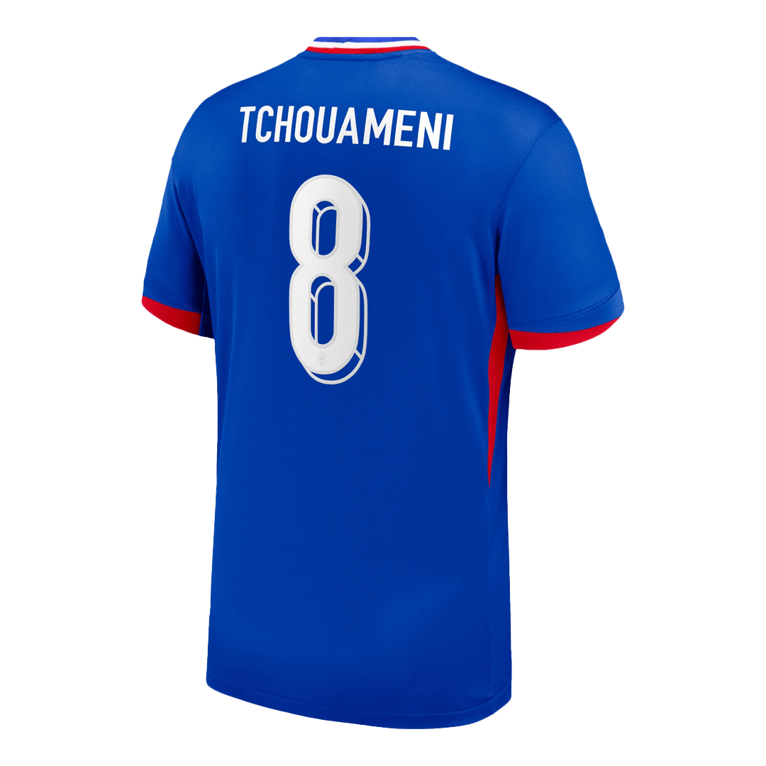 Maillot domicile de l'équipe de France Euro 2024 de Tchouameni n°8 (bleu) 