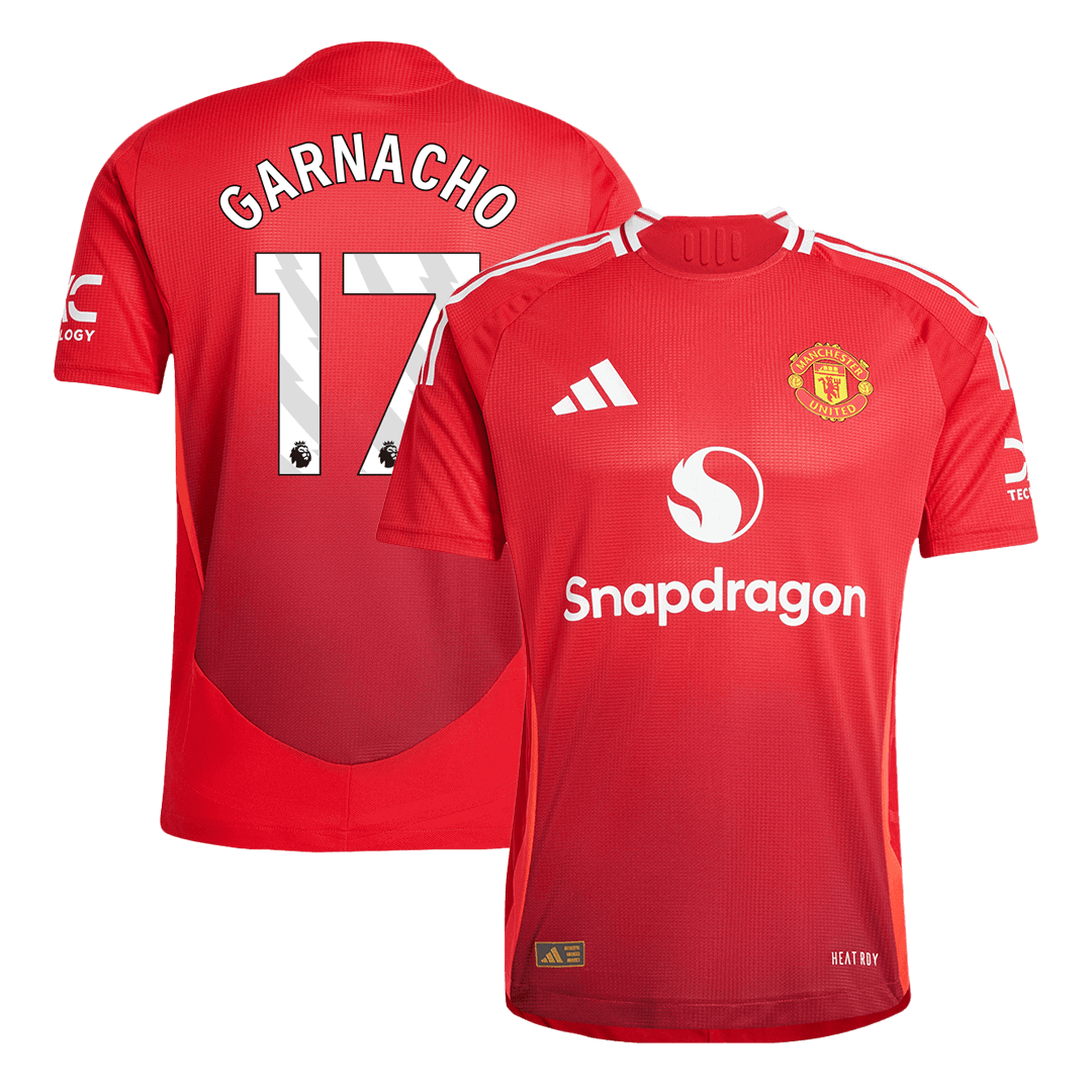 Manchester United GARNACHO #17 Home Soccer Jersey Authentic 2024/25 - Football Shirt | SmartJerseys | Official Quality