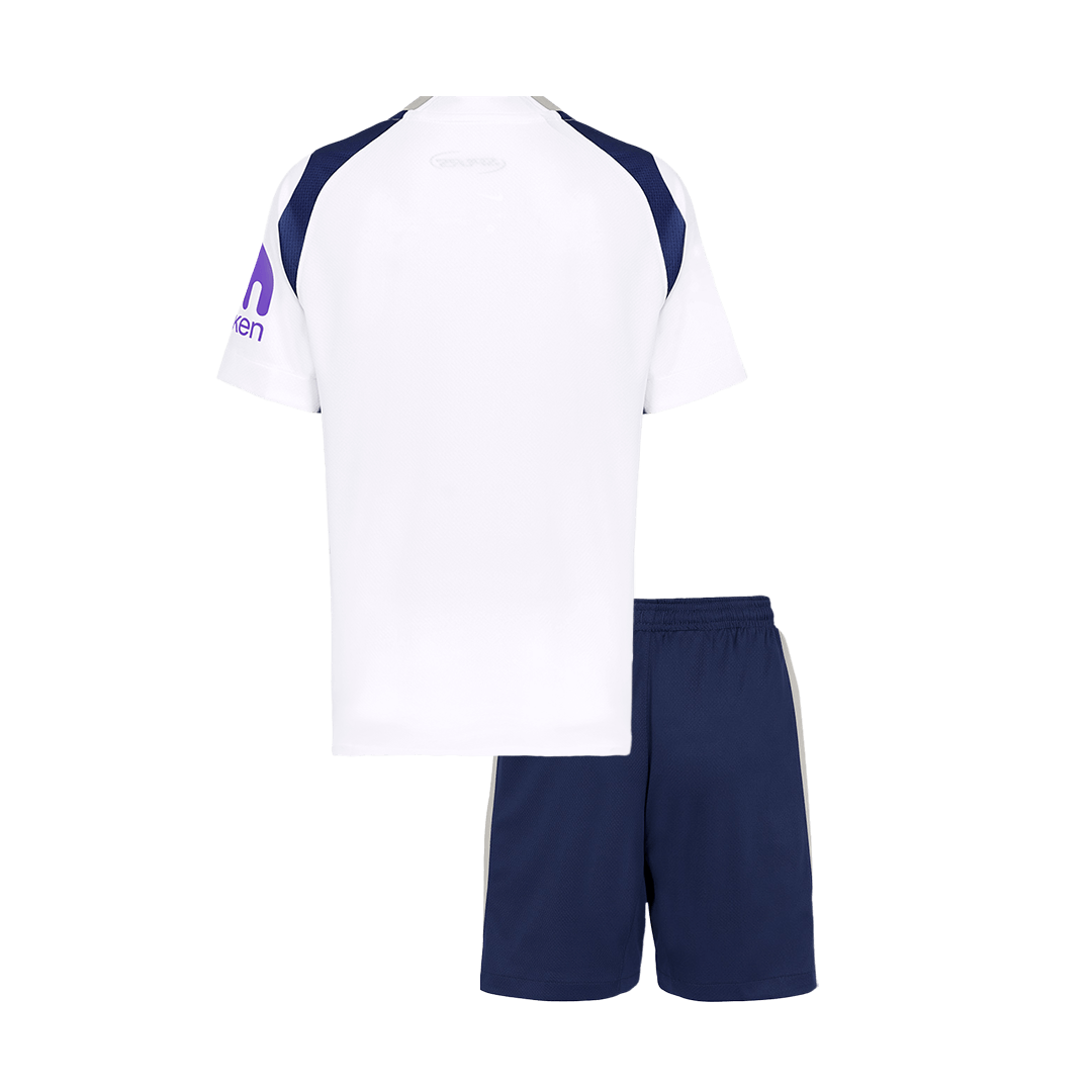 Kid's Tottenham Hotspur Home Soccer Jersey Kit(Jersey+Shorts) 25/26 White