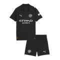 Kid's Manchester City Away Soccer Jersey Kit(Jersey+Shorts) 2025/26 Black - Football Shirt | SmartJerseys | Official Quality