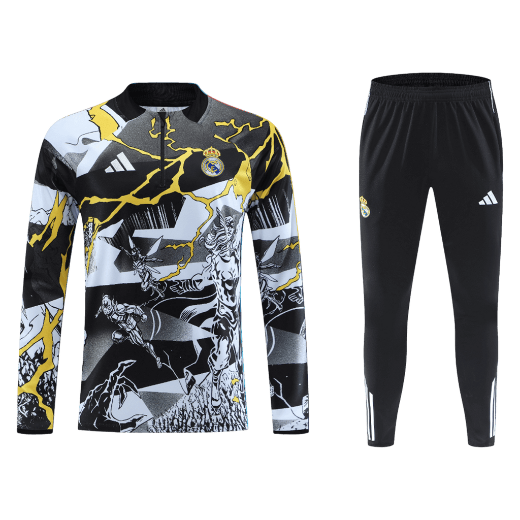 Real Madrid Sweatshirt Kit 2025/26 - Black (Top+Pants)