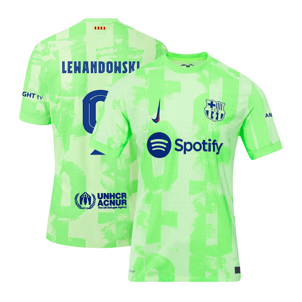Barcelona LEWANDOWSKI #9 Third Away Soccer Jersey Authentic 2024/25 - UCL Edition - Football Shirt | SmartJerseys | Official Quality