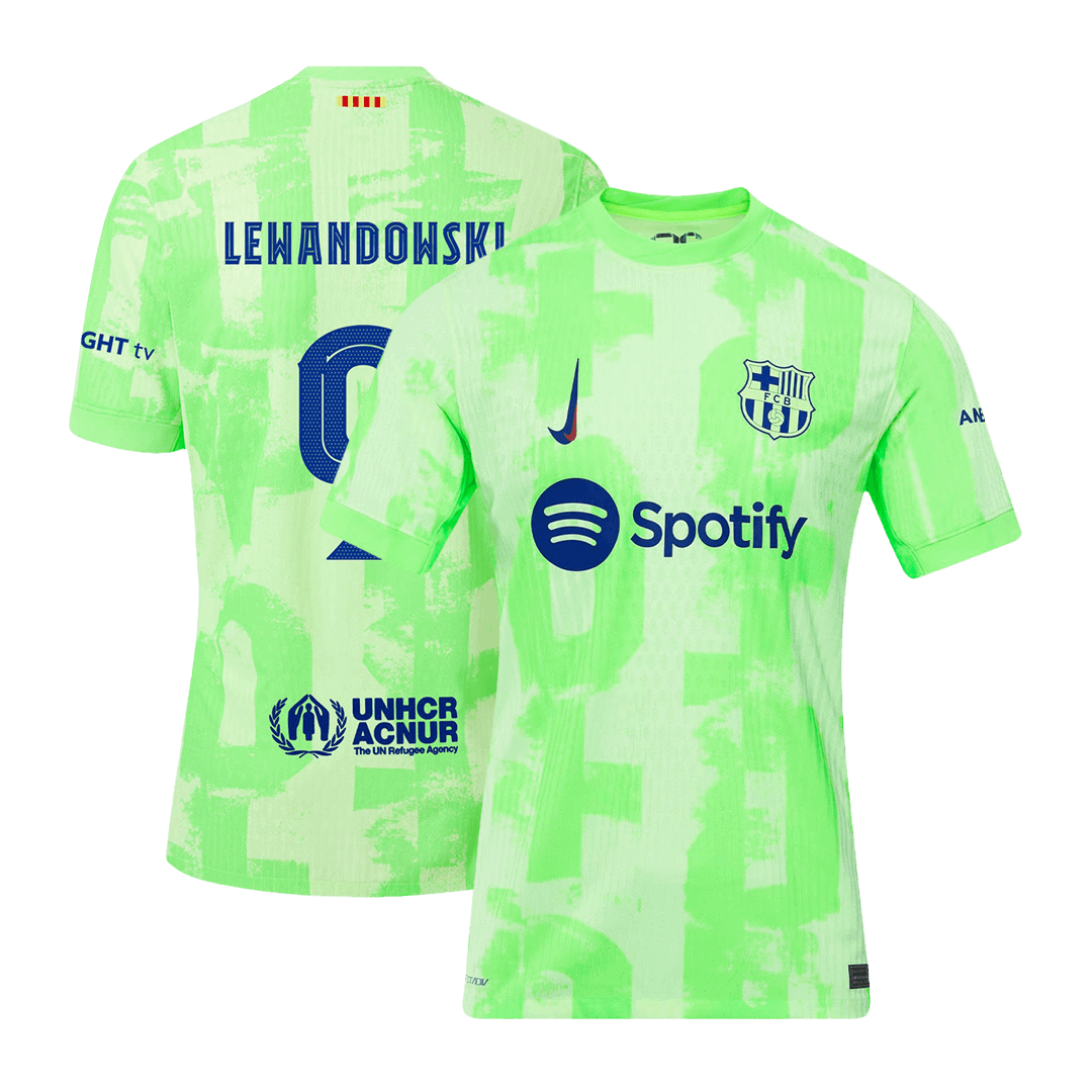 Barcelona LEWANDOWSKI #9 Third Away Soccer Jersey Authentic 2024/25 - UCL Edition - Football Shirt | SmartJerseys | Official Quality