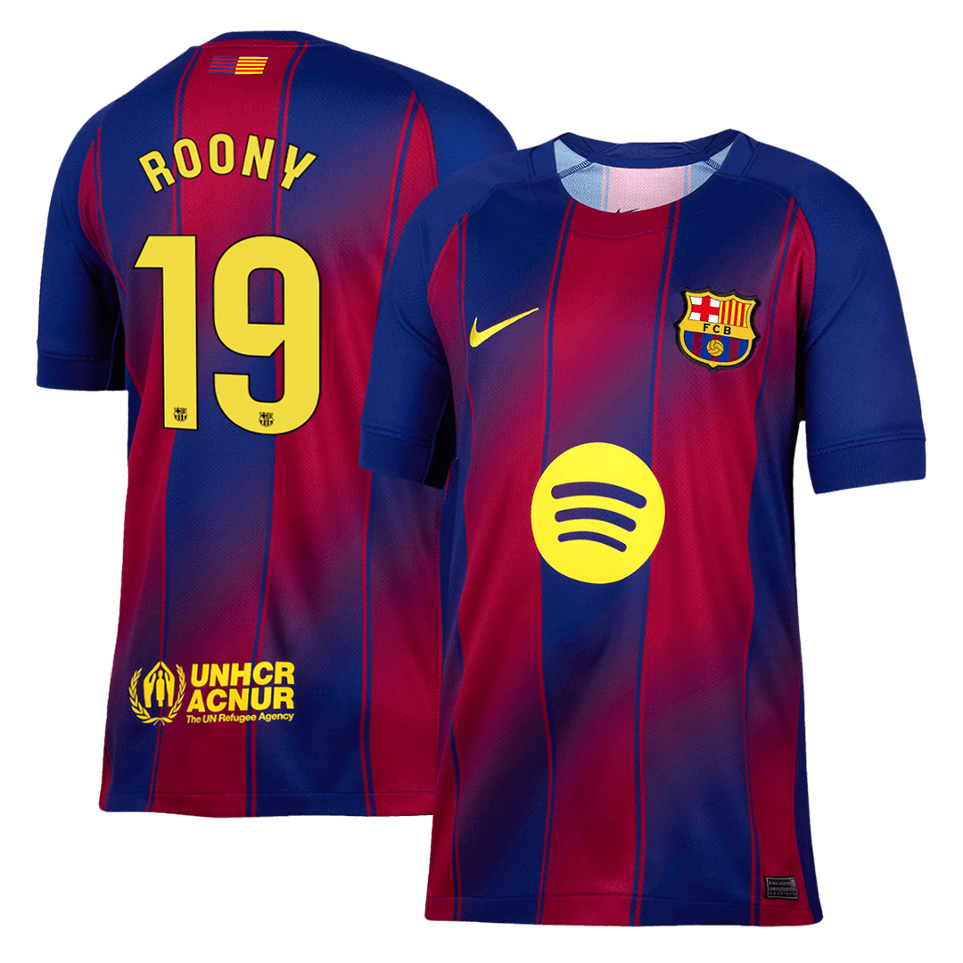 Barcelona ROONY #19 Home Soccer Jersey 2025/26 - Football Shirt | SmartJerseys | Official Quality