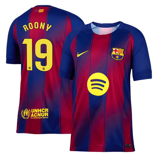 Barcelona ROONY #19 Home Soccer Jersey 2025/26 - Football Shirt | SmartJerseys | Official Quality