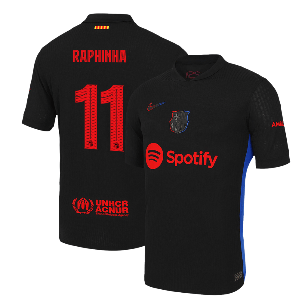 Barcelona RAPHINHA #11 Away Soccer Jersey Authentic 2024/25 - UCL Edition - Football Shirt | SmartJerseys | Official Quality