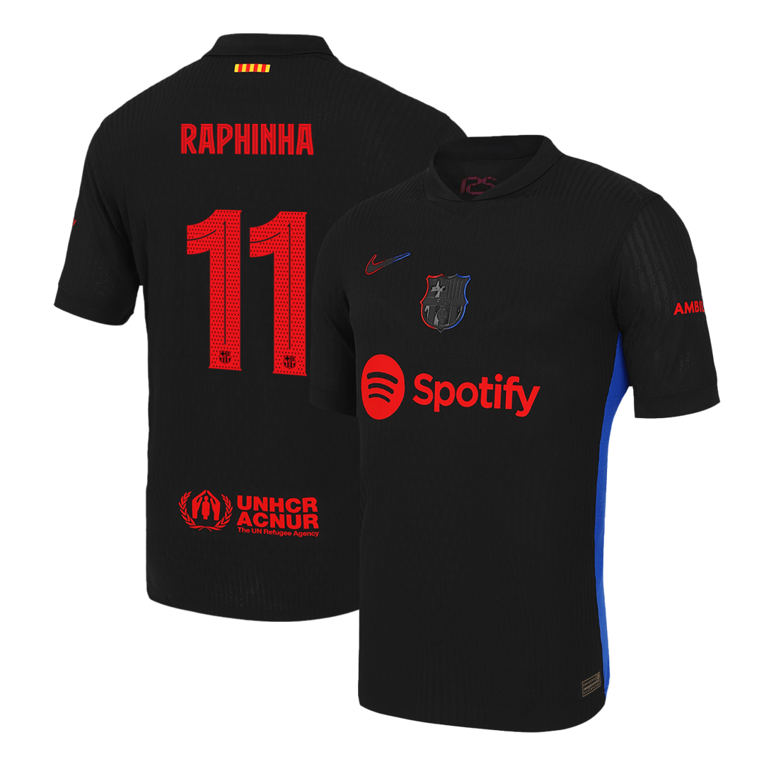 Barcelona RAPHINHA #11 Away Soccer Jersey Authentic 2024/25 - UCL Edition - Football Shirt | SmartJerseys | Official Quality