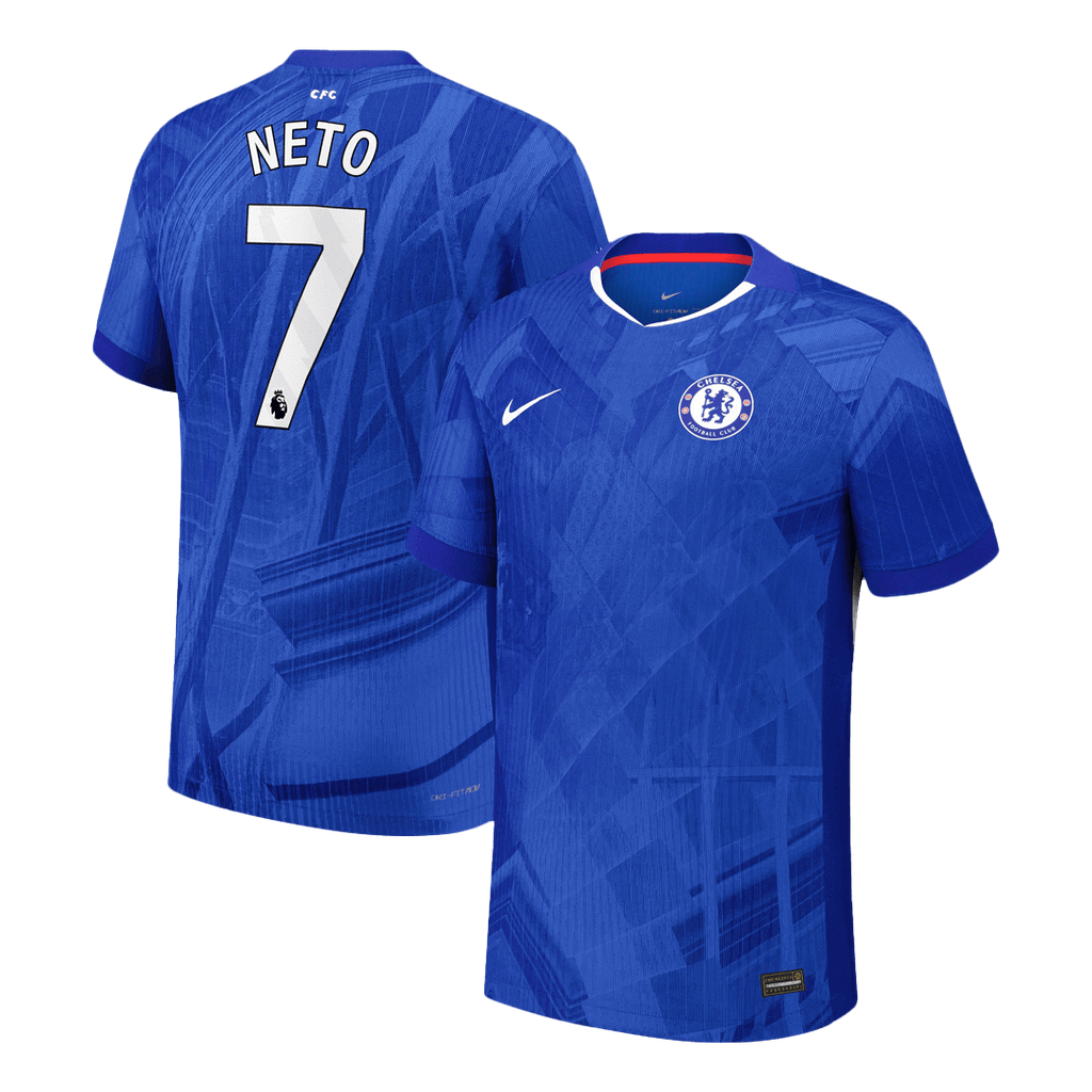 NETO #7 Authentic Chelsea Home Soccer Jersey 2025/26 Blue - Football Shirt | SmartJerseys | Official Quality