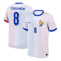 TCHOUAMENI #8 France Euro Away Soccer Jersey 2024 White - Football Shirt | SmartJerseys | Official Quality