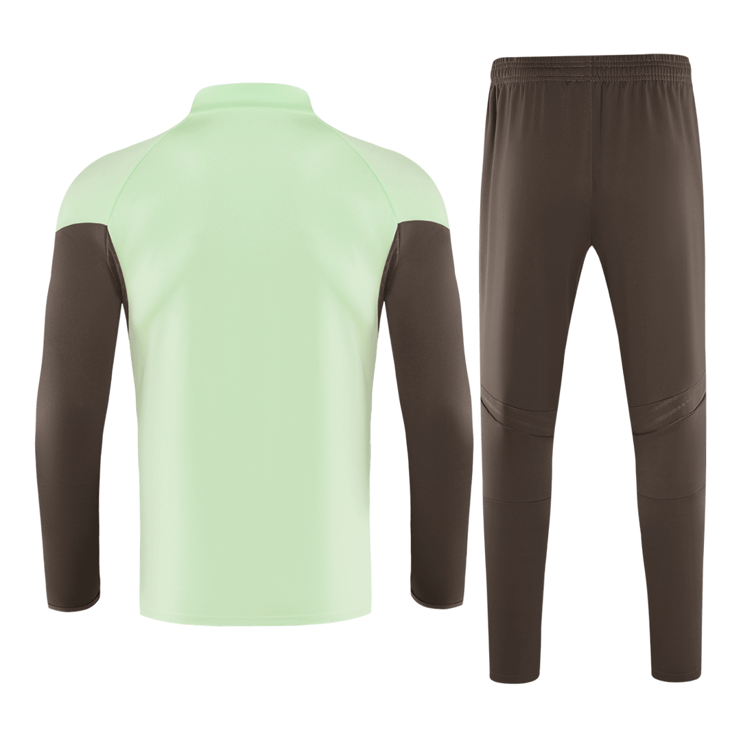 Conjunto de sudadera con cremallera del Real Madrid para niño (camiseta y pantalón) 25/26 Verde
