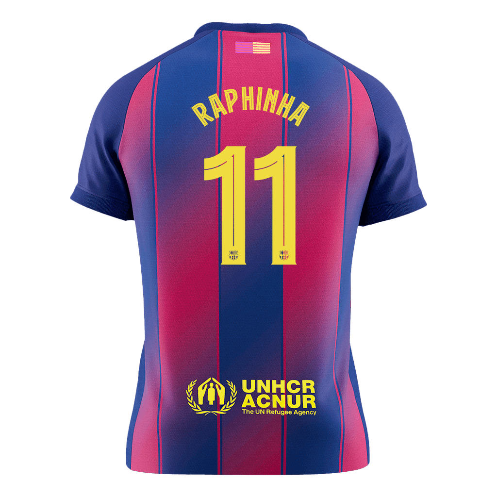 Barcelona RAPHINHA #11 Home Soccer Jersey 2025/26 - UCL Edition