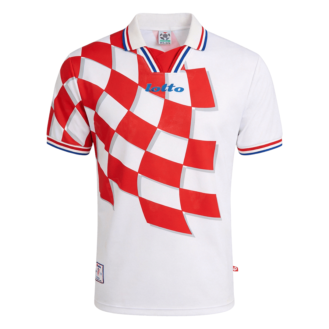Retro Croatia Home Soccer Jersey World Cup 1998 White&Red