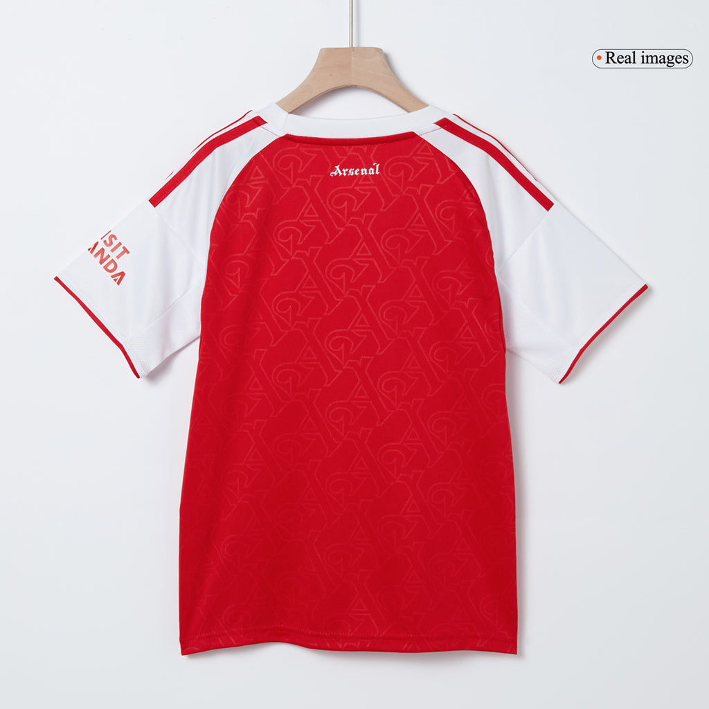 Kid's Arsenal Home Soccer Jersey Kit(Jersey+Shorts) 2025/26 Red