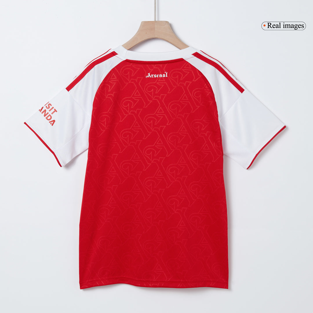 Kid's Arsenal Home Soccer Jersey Kit(Jersey+Shorts) 2025/26 Red