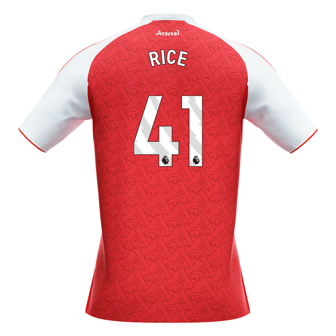 Maillot domicile Arsenal 2025/26 rouge, numéro 41 (RICE)