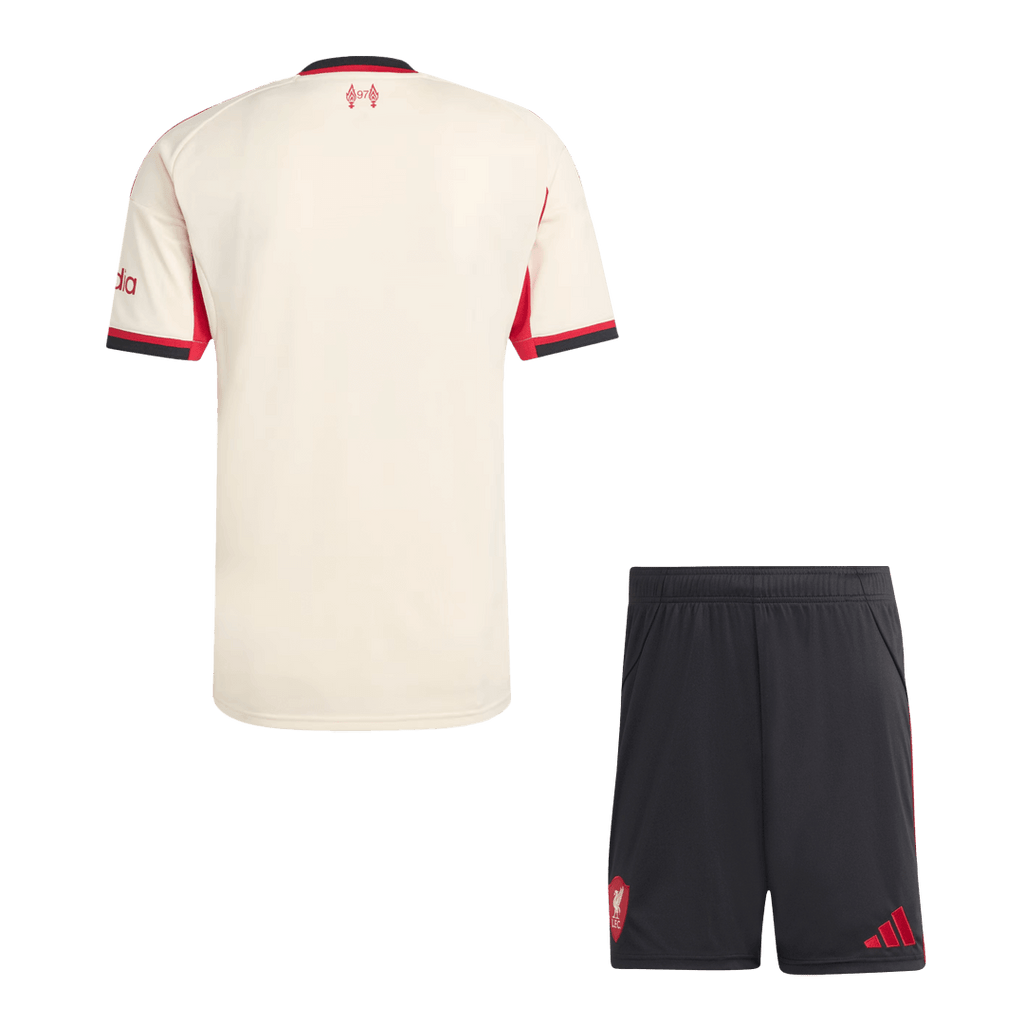 Camiseta de visitante del Liverpool 2025/26 (Camiseta + Pantalones cortos)
