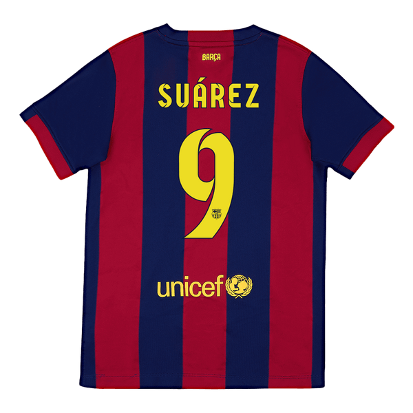 Barcelona SUÁREZ #9 Home Soccer Jersey Retro 2014/15 - Football Shirt | SmartJerseys | Official Quality