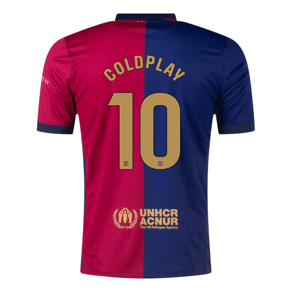 Camiseta de fútbol local del Barcelona COLDPLAY #10 2024/25