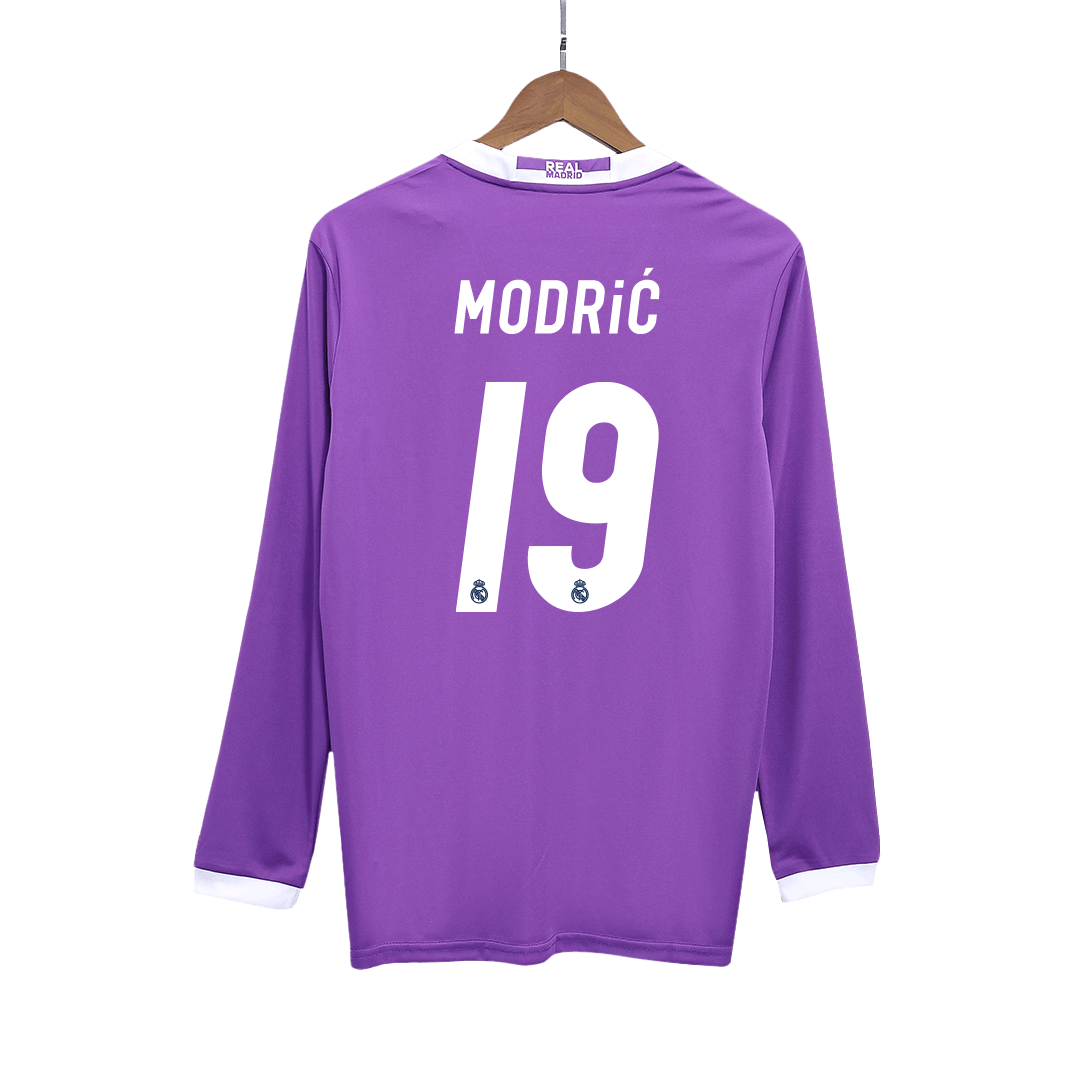 Real Madrid MODRIĆ #19 Away Soccer Jersey Retro 2016/17 - Long Sleeve - Football Shirt | SmartJerseys | Official Quality
