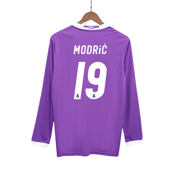 Real Madrid MODRIĆ #19 Away Soccer Jersey Retro 2016/17 - Long Sleeve - Football Shirt | SmartJerseys | Official Quality