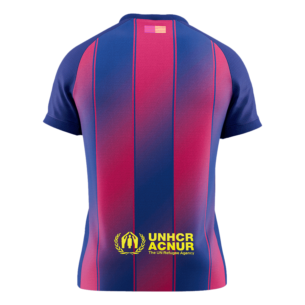 Camiseta de fútbol local del Barcelona 2025/26 roja y azul