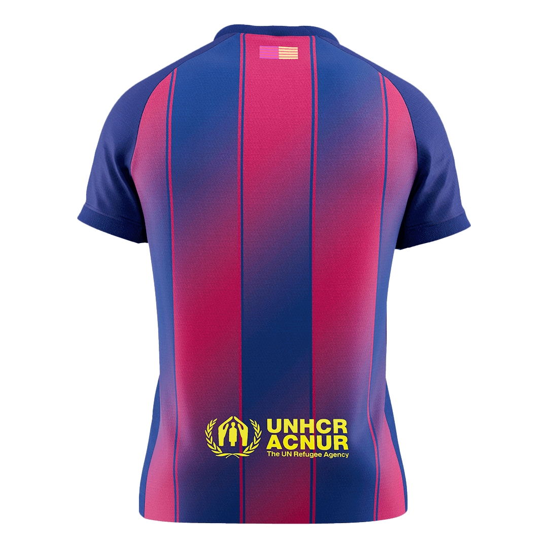 Camiseta de fútbol local del Barcelona 2025/26 roja y azul
