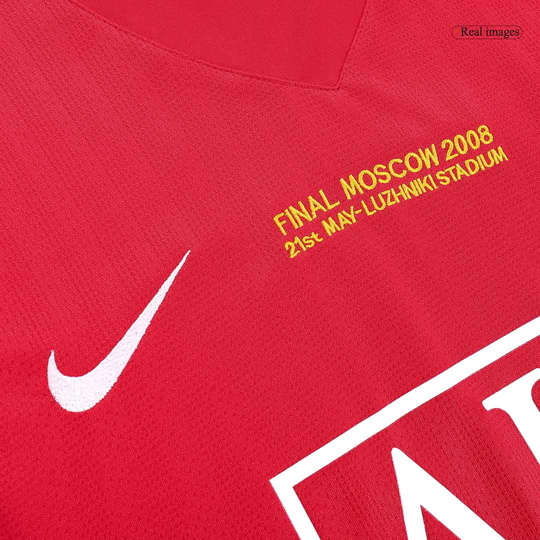 Camiseta retro de local del Manchester United 2007/08 - Manga larga - Final de la UCL