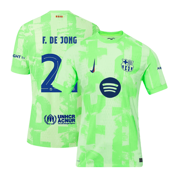 Barcelona F.DE JONG #21 Third Away Soccer Jersey Authentic 2024/25- UCL（Spotify Logo Without Text） - Football Shirt | SmartJerseys | Official Quality