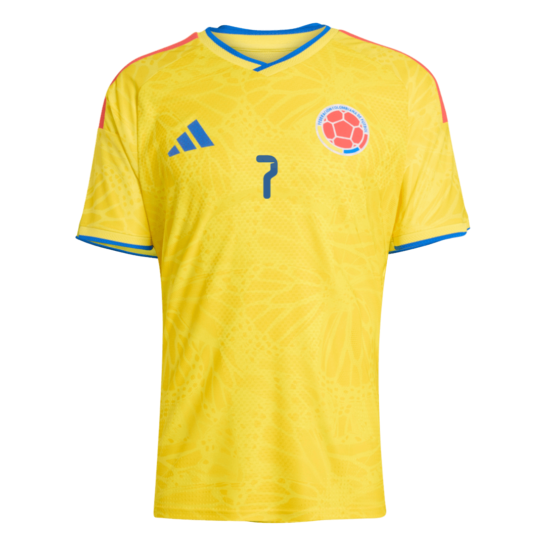 Colombia LUIS DíAZ #7 Home Soccer Jersey Authentic 2026