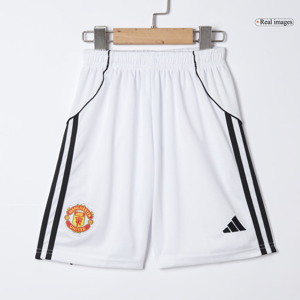 Manchester United Home Soccer Jersey Kit 2025/26 Kids(Jersey+Shorts)