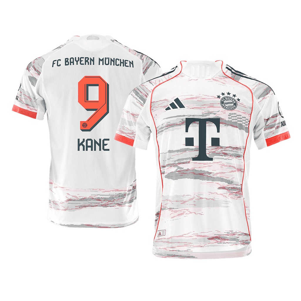 KANE #9 Authentic Bayern Munich Away Soccer Jersey 2025/26 White - Football Shirt | SmartJerseys | Official Quality