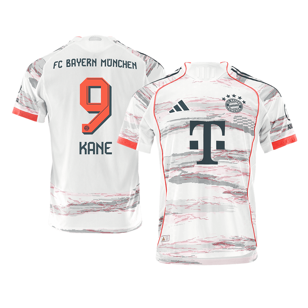 KANE #9 Authentic Bayern Munich Away Soccer Jersey 2025/26 White - Football Shirt | SmartJerseys | Official Quality
